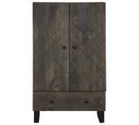 Berkfield Home Highboard Black 60x33x100 cm Solid Wood Mango | Size: 60 x 33 x 100 cm Berkfield Home Black 60 x 33 x 100 cm