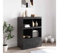 Berkfield Home Highboard Black 67x39x95 cm Steel | Size: 67 x 39 x 95 cm Berkfield Home Black 67 x 39 x 95 cm