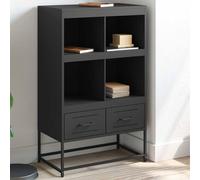 Berkfield Home Highboard Black 68.5x39x111.5 cm Steel Berkfield Home Black 68.5x39x111.5 cm