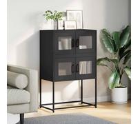 Berkfield Home Highboard Black 68x39x107 cm Steel | Size: 68 x 39 x 107 cm Berkfield Home Black 68 x 39 x 107 cm