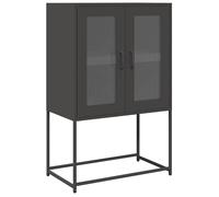 Berkfield Home Highboard Black 68x39x107 cm Steel | Size: 68 x 39 x 107 cm Berkfield Home Black 68 x 39 x 107 cm