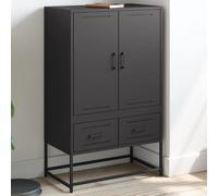 Berkfield Home Highboard Black 68x39x111.5 cm Steel Berkfield Home Black 68x39x111.5 cm