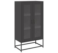 Berkfield Home Highboard Black 68x39x123 cm Steel | Size: 68 x 39 x 123 cm Berkfield Home Black 68 x 39 x 123 cm