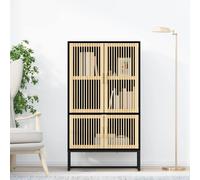 Berkfield Home Highboard Black 70x35x125 cm Engineered Wood | Size: 70 x 35 x 125 cm Berkfield Home Black 70 x 35 x 125 cm