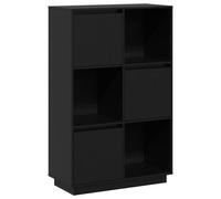 Berkfield Home Highboard Black 74x35x117 cm Solid Wood Pine | Size: 74 x 35 x 117 cm Berkfield Home Black 74 x 35 x 117 cm