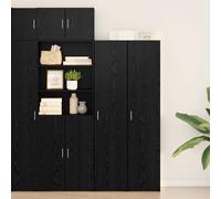 Berkfield Home Highboard Black Oak 40x42.5x185 cm Engineered Wood Berkfield Home Black 40x42.5x185 cm