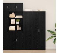 Berkfield Home Highboard Black Oak 45x42.5x185 cm Engineered Wood Berkfield Home Black 45x42.5x185 cm