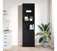 Berkfield Home Highboard Black Oak 50x35x180 cm Engineered Wood | Size: 50 x 35 x 180 cm Berkfield Home Black 50 x 35 x 180 cm