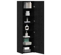 Berkfield Home Highboard Black Oak 50x42.5x185 cm Engineered Wood Berkfield Home Black 50x42.5x185 cm