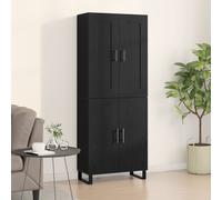 Berkfield Home Highboard Black Oak 69.5x34x180 cm Engineered Wood Berkfield Home Black 69.5x34x180 cm