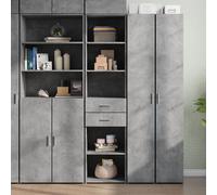 Berkfield Home Highboard Concrete Grey 45x42.5x185 cm Engineered Wood Berkfield Home Grey 45x42.5x185 cm
