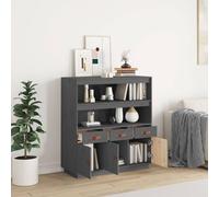 Berkfield Home Highboard Grey 100x40x108.5 cm Solid Wood Pine Berkfield Home Grey 100x40x108.5 cm