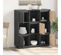 Berkfield Home Highboard Grey 110.5x35x117 cm Solid Wood Pine Berkfield Home Grey 110.5x35x117 cm