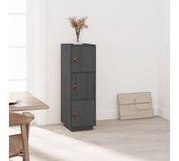 Berkfield Home Highboard Grey 34x40x108.5 cm Solid Wood Pine Berkfield Home Grey 34x40x108.5 cm