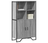 Berkfield Home Highboard Grey Sonoma 79.5x35.5x137.5 cm Engineered wood Berkfield Home Grey 79.5x35.5x137.5 cm