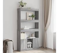 Berkfield Home Highboard¬†Grey Sonoma 92x33x180 cm Engineered Wood in Grey | Size: 92 x 33 x 180 cm Berkfield Home Grey 92 x 33 x 180 cm