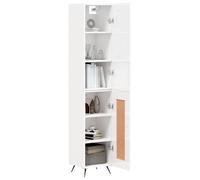 Berkfield Home Highboard High Gloss White 34.5x34x180 cm Engineered Wood Berkfield Home White 34.5x34x180 cm