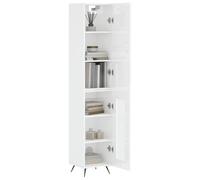 Berkfield Home Highboard High Gloss White 34.5x34x180 cm Engineered Wood Berkfield Home White 34.5x34x180 cm