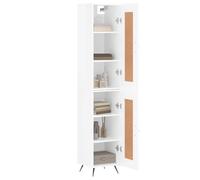 Berkfield Home Highboard High Gloss White 34.5x34x180 cm Engineered Wood Berkfield Home White 34.5x34x180 cm