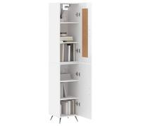 Berkfield Home Highboard High Gloss White 34.5x34x180 cm Engineered Wood Berkfield Home White 34.5x34x180 cm