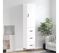 Berkfield Home Highboard High Gloss White 34.5x34x180 cm Engineered Wood Berkfield Home White 34.5x34x180 cm