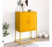 Berkfield Home Highboard Mustard Yellow 68.5x38.5x107 cm Steel Berkfield Home Mustard 68.5x38.5x107 cm