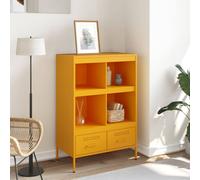 Berkfield Home Highboard Mustard Yellow 68x39x101.5 cm Steel Berkfield Home Mustard 68x39x101.5 cm