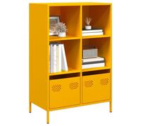 Berkfield Home Highboard¬†Mustard Yellow 68x39x103.5 cm Steel Berkfield Home Yellow 68x39x103.5 cm