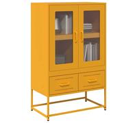 Berkfield Home Highboard Mustard Yellow 68x39x111.5 cm Steel Berkfield Home Mustard 68x39x111.5 cm