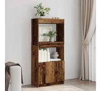 Berkfield Home Highboard Old Wood 63x33x140 cm Engineered Wood in Brown | Size: 63 x 33 x 140 cm Berkfield Home Brown 63 x 33 x 140 cm