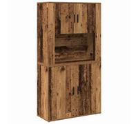 Berkfield Home Highboard Old Wood 80x33x150 cm Engineered Wood in Brown | Size: 80 x 33 x 150 cm Berkfield Home Brown 80 x 33 x 150 cm