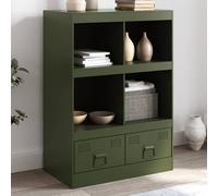 Berkfield Home Highboard Olive Green 67x39x95 cm Steel | Size: 67 x 39 x 95 cm Berkfield Home Green 67 x 39 x 95 cm