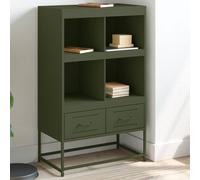 Berkfield Home Highboard Olive Green 68.5x39 x111.5 cm Steel Berkfield Home Olive 68.5x39 x111.5 cm