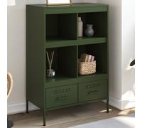 Berkfield Home Highboard Olive Green 68x39x101.5 cm Steel Berkfield Home Green 68x39x101.5 cm