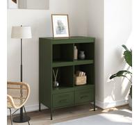 Berkfield Home Highboard Olive Green 68x39x101.5 cm Steel Berkfield Home Olive 68x39x101.5 cm