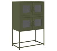 Berkfield Home Highboard Olive Green 68x39x107 cm Steel | Size: 68 x 39 x 107 cm Berkfield Home Olive 68 x 39 x 107 cm