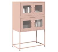 Berkfield Home Highboard Pink 68x39x107 cm Steel | Size: 68 x 39 x 107 cm Berkfield Home Pink 68 x 39 x 107 cm