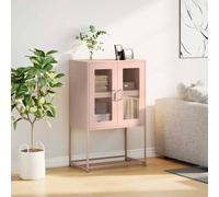 Berkfield Home Highboard Pink 68x39x107 cm Steel | Size: 68 x 39 x 107 cm Berkfield Home Pink 68 x 39 x 107 cm