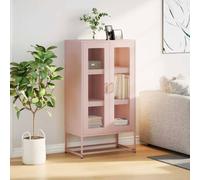 Berkfield Home Highboard Pink 68x39x123 cm Steel | Size: 68 x 39 x 123 cm Berkfield Home Pink 68 x 39 x 123 cm