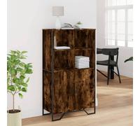 Berkfield Home Highboard Smoked Oak 79.5x35.5x137.5 cm Engineered wood in Brown Berkfield Home Brown 79.5x35.5x137.5 cm