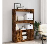 Berkfield Home Highboard¬†Smoked Oak 92x33x140 cm Engineered Wood in Brown | Size: 92 x 33 x 140 cm Berkfield Home Brown 92 x 33 x 140 cm
