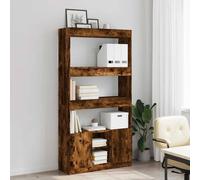 Berkfield Home Highboard¬†Smoked Oak 92x33x180 cm Engineered Wood in Brown | Size: 92 x 33 x 180 cm Berkfield Home Brown 92 x 33 x 180 cm