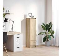 Berkfield Home Highboard Sonoma Oak 29.5x34x119.5 cm Engineered Wood in Tan Berkfield Home Tan 29.5x34x119.5 cm