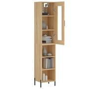 Berkfield Home Highboard Sonoma Oak 34.5x34x180 cm Engineered Wood in Light Brown Berkfield Home Light Brown 34.5x34x180 cm