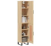 Berkfield Home Highboard Sonoma Oak 34.5x34x180 cm Engineered Wood in Light Tan Berkfield Home Light Tan 34.5x34x180 cm