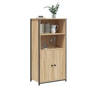 Berkfield Home Highboard Sonoma Oak 62x36x121.5 cm Engineered Wood in Light Brown Berkfield Home Light Brown 62x36x121.5 cm