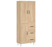 Berkfield Home Highboard Sonoma Oak 69.5x34x180 cm Engineered Wood in Light Brown Berkfield Home Light Brown 69.5x34x180 cm