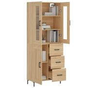 Berkfield Home Highboard Sonoma Oak 69.5x34x180 cm Engineered Wood in Light Brown Berkfield Home Light Brown 69.5x34x180 cm