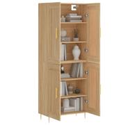 Berkfield Home Highboard Sonoma Oak 69.5x34x180 cm Engineered Wood in Light Brown Berkfield Home Light Brown 69.5x34x180 cm