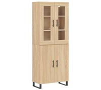 Berkfield Home Highboard Sonoma Oak 69.5x34x180 cm Engineered Wood in Light Brown Berkfield Home Light Brown 69.5x34x180 cm